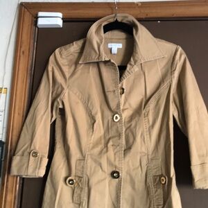 Carter club short sleeve  brown with gold Bottons